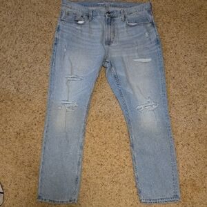 Men's Classic Light Blue Slim Jeans 36x30